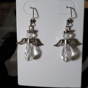 Handmade Christmas angel earrings